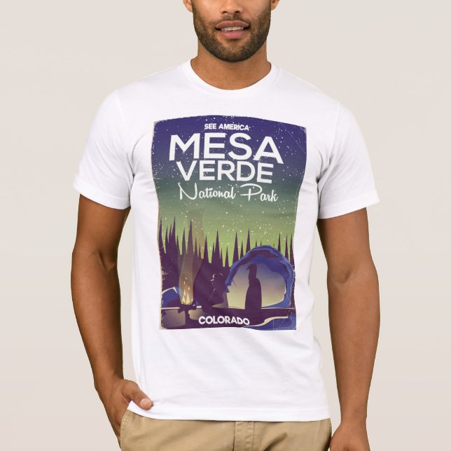 Mesa Verde National Park Camping travel poster T-Shirt (Front)