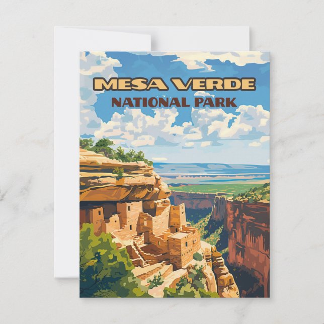 Mesa Verde National Park Colorado Cliff House Card (Front)