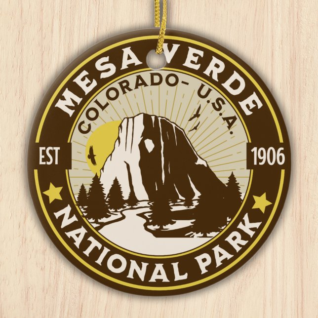 Mesa Verde National Park Desert Landscape Ceramic Tree Decoration (Creator Uploaded)