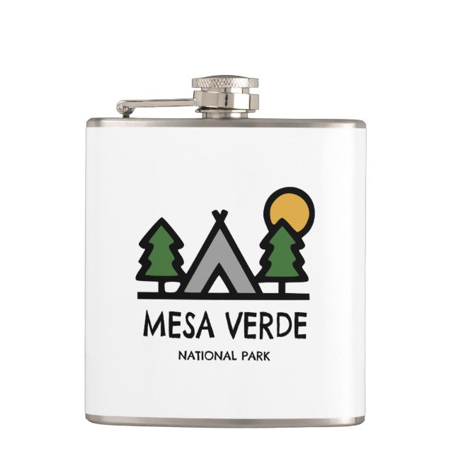 Mesa Verde National Park Hip Flask (Front)