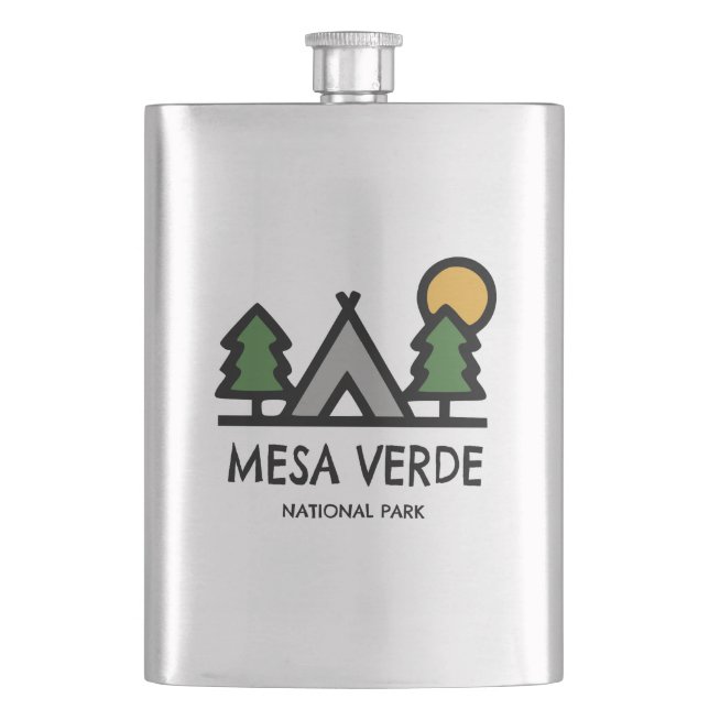 Mesa Verde National Park Hip Flask (Front)