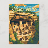 Mesa Verde National Park Illustration Travel Art