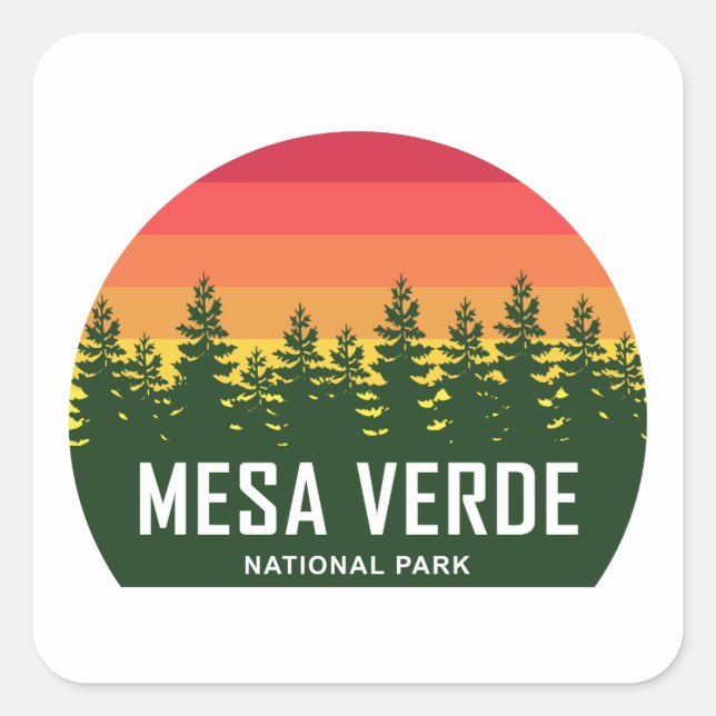 Mesa Verde National Park Square Sticker (Front)