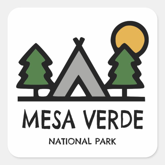 Mesa Verde National Park Square Sticker (Front)