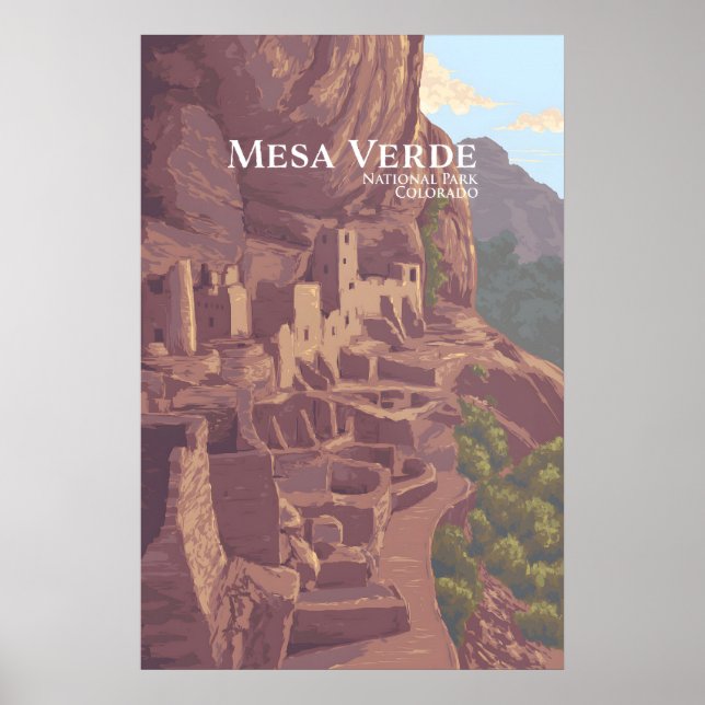 Mesa Verde National Park Travel Poster (Front)