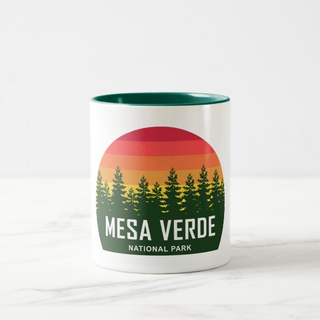 Mesa Verde National Park Two-Tone Coffee Mug (Center)