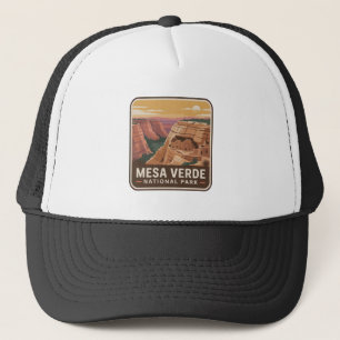 Mesa Verde National Park Vintage Badge Trucker Hat