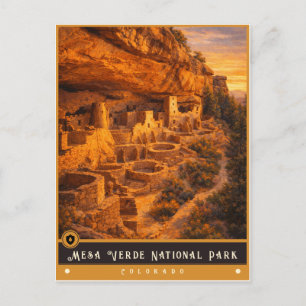 Mesa Verde National Park Vintage Postcard