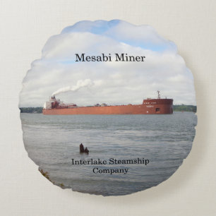 Mesabi Miner round pillow