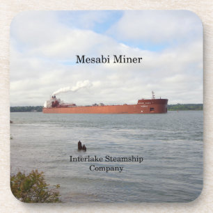 Mesabi Miner set of 6 hard plastic coasters