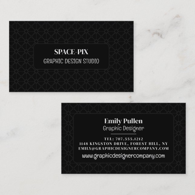 Mesh Graphic, Graphic Designer Business Card (Front/Back)
