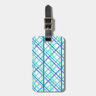 Mesh Pattern with Ocean Based Colours Luggage Tag