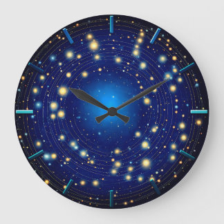 Mesmerised by the Night Sky Large Clock