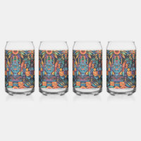 Mesmerising Blue "Epochal Symmetry" Can Glass Set