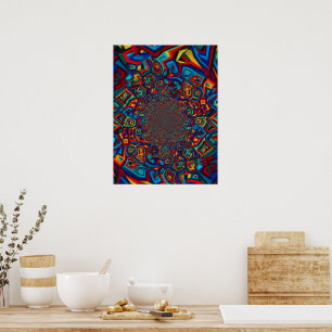 Mesmerising Digital Art Tunnel Poster