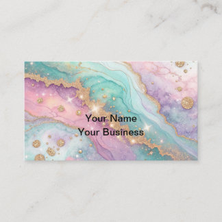 Mesmerising Glitter Opal Background Business Card