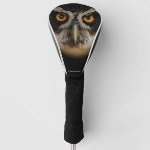 Mesmerising Golden Eyes of a Spectacled Owl Golf Head Cover