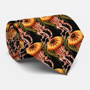 Mesmerising Jellyfish Retro Art  Tie