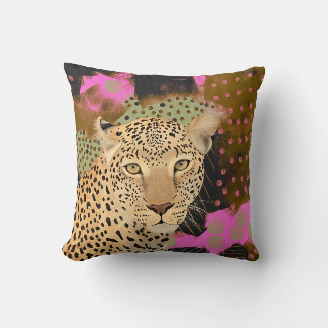 Mesmerising Leopard Cushion (Front)
