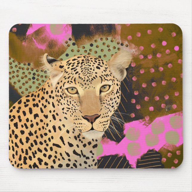 Mesmerising Leopard Mouse Pad (Front)