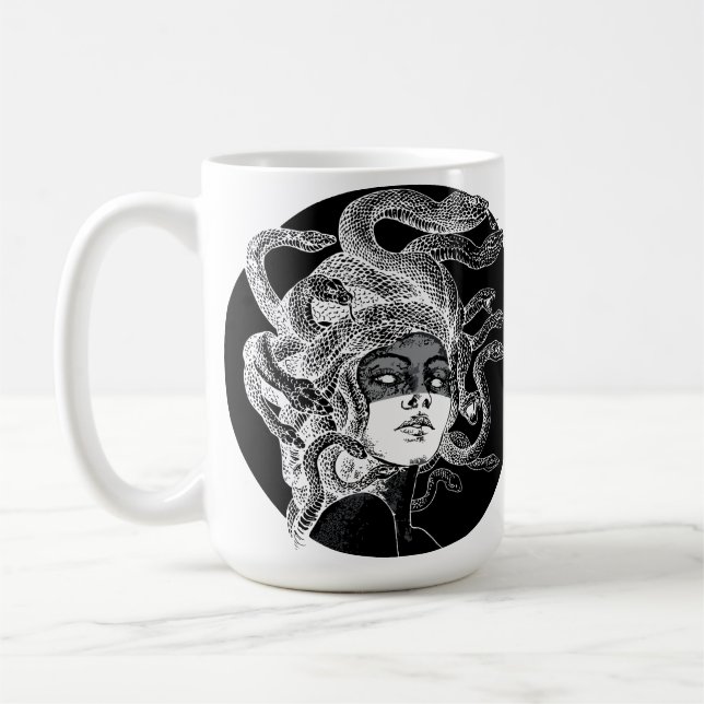 Mesmerising Medusa Art Coffee Mug (Left)