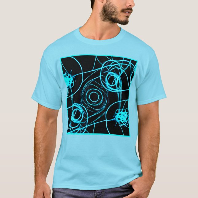Mesmerising Neon Patterns Art T-Shirt (Front)