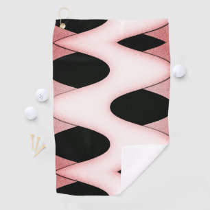 Mesmerising Oriental Pink Waves Golf Towel