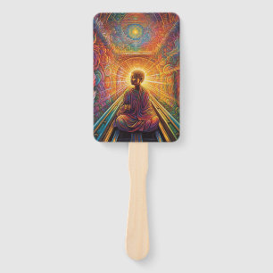 Mesmerising psychedelic photo hand fan