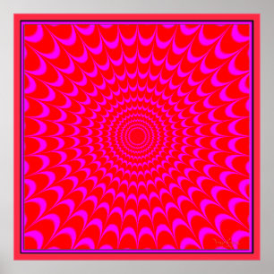 Mesmerising Red Pink Poster