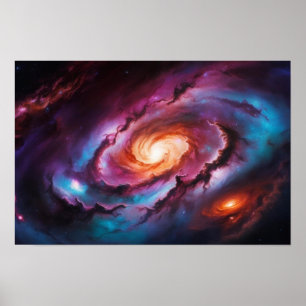 Mesmerising Spiral Galaxy: Cosmic Vortex Poster
