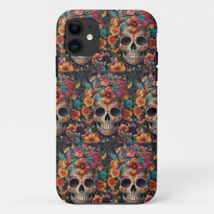 Mesmerising Tradition: Vibrant Sugar Skull Case-Mate iPhone Case