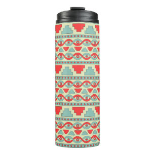 Mesopotamian Tribal: Seamless Ethnic Design. Thermal Tumbler
