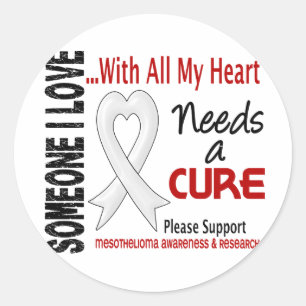 Mesothelioma Needs A Cure 3 Classic Round Sticker