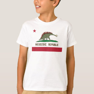 Mesozoic Republic California Flag Stegosaurus T-Shirt