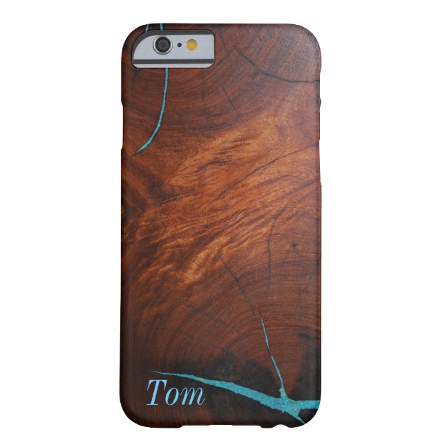 MESQUITE WOOD IMAGE TURQUOISE INLAY iPhone 6 Case-Mate iPhone Case (Back)