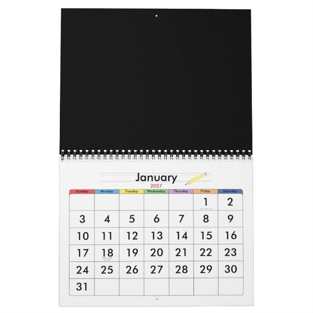 Mess Calendar (Jan 2027)