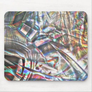 Mess of colourful strokes in rustic and showy grai mouse pad