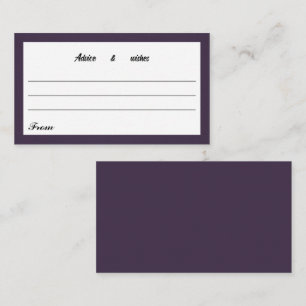Message For New Couple Simple Purple Enclosure Card