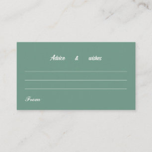 Message For Wedding Card Simple Green
