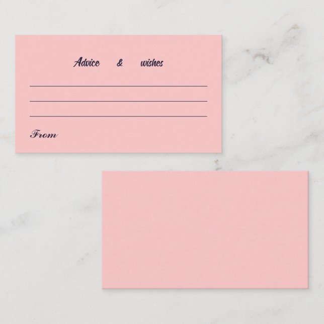 Message For Wedding Card Simple Peach (Front/Back)