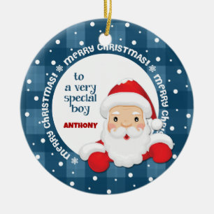 Message from Santa Claus for Kid Custom Name Ceramic Tree Decoration