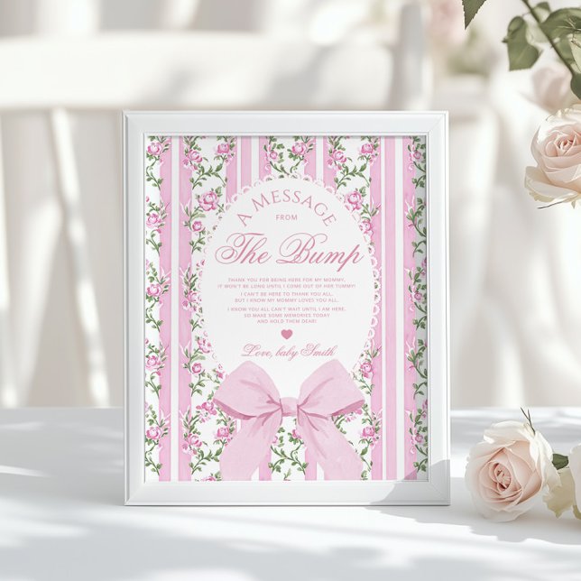 Message from the bump Love Shack Baby shower Poster (Creator Uploaded)