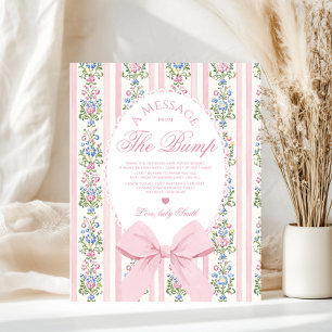 Message from the bump Love Shack Baby shower Poster