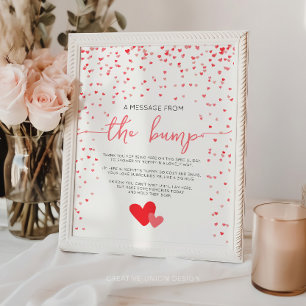 Message From The Bump Sign Baby Shower Decor