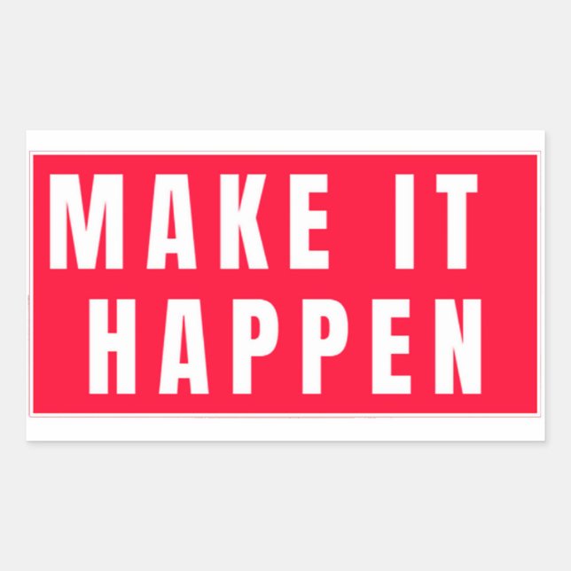 Message Highlighting Determination and Success Rectangular Sticker (Front)