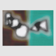 Message in a Bottle: Abstract Brown, Teal, B & W