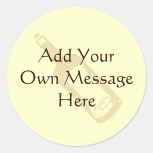 Message in a bottle. classic round sticker