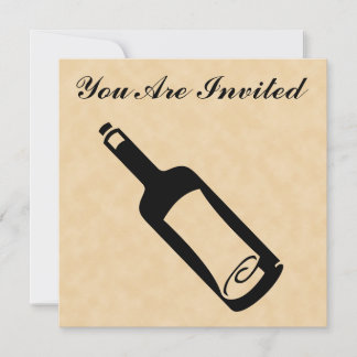 Message in a bottle. invitation