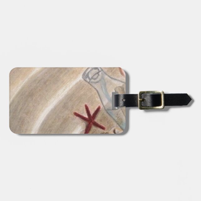 Message in a bottle luggage tag (Front Horizontal)