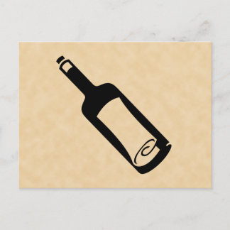 Message in a bottle. postcard